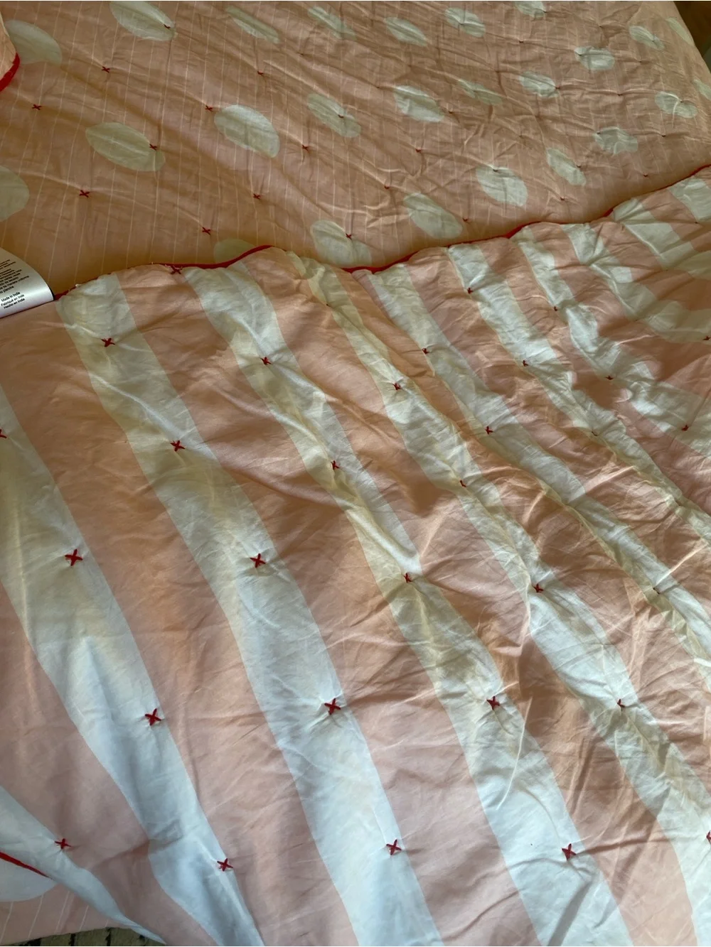 Kate Spade New York Organic Cotton Polka Dot Quilt Set Pink White Luxury Bedding